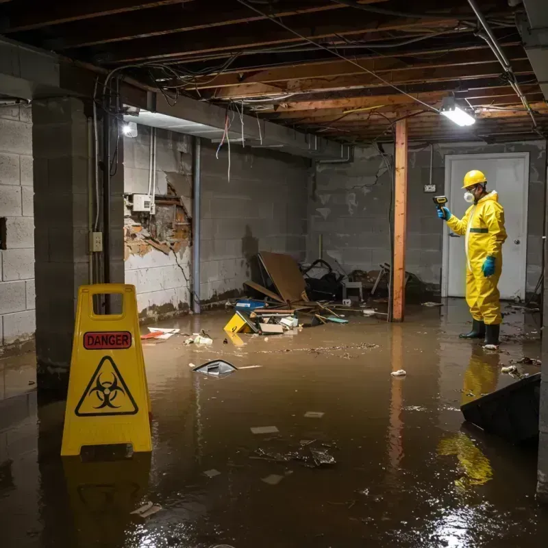 Flooded Basement Electrical Hazard in Highland Heights, KY Property